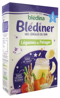Blédina Blédiner Evening Cereals Backyard Vegetables From 6 Months 240g