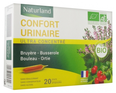 Naturland Confort Urinaire Bio 20 Ampoules Buvables de 10 ml