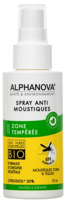 Alphanova Spray Anti-Moustiques Zone Tempérée 75 ml
