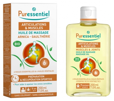 Puressentiel Articulations & Muscles Huile de Massage Bio 200 ml