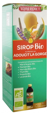 Superdiet Fortistim Sirop Bio Adoucir la Gorge 200 ml