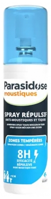 Parasidose Moustiques Zones Tempérées Spray Anti-Moustiques et Tiques 100 ml