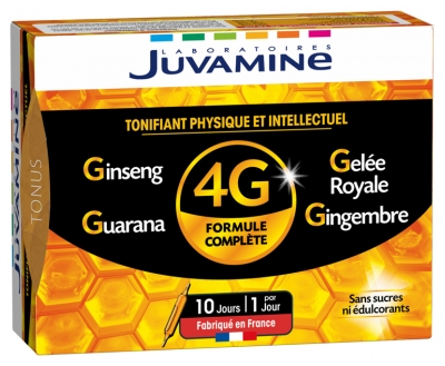 Juvamine 4G Ginseng Pappa Reale Guaranà Zenzero 10 Fiale