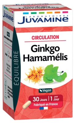 Juvamine Circulación Gingko Hamamelis 30 Cápsulas