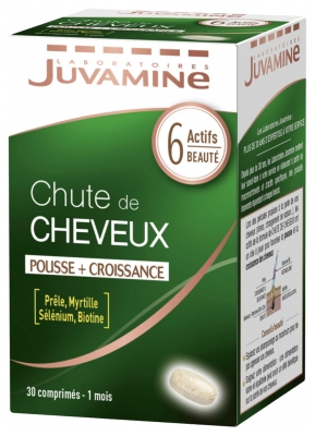 Juvamine Chute de Cheveux Pousse + Croissance 30 Comprimés
