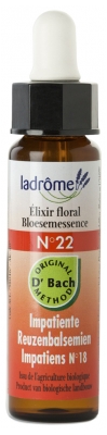 Ladrôme Flower of Bach Floral Elixir No 22 : Impatiens Organic 10 ml