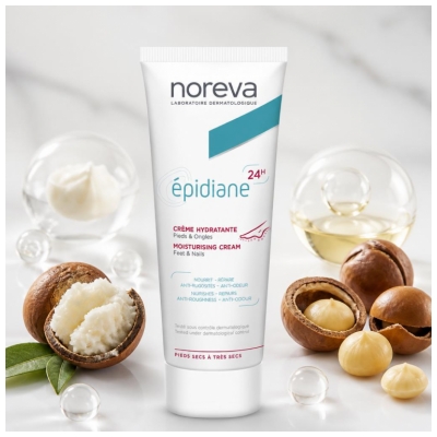 Noreva Epidiane Hydratační krém 24H na nohy a nehty 125 ml
