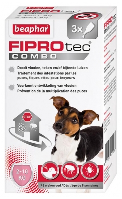 Beaphar Fiprotec Combo Spot-on Solution Dogs 2-10 kg 3 Pipettes of 0,67ml