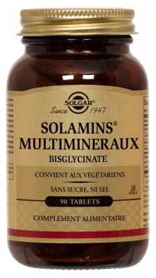 Solgar Solamins Multiminéraux 90 Comprimés