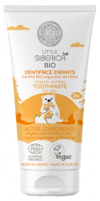 Natura Siberica Little Siberica Dentifricio Organico per Bambini All'olivello Spinoso 60 ml