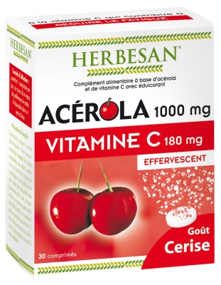 Herbesan Acerola 1000 mg Witamina C 180 mg 30 Tabletek Musujących