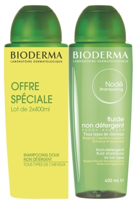 Bioderma Nodé Non Detergent Fluid Shampoo 2 x 400ml