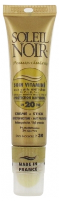 Soleil Noir Cuidado Vitaminado Creme SPF20 20 ml + Stick SPF30 2 g