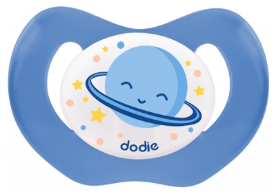 Dodie Physiological Night Silicone Soother 6 Months and + N°P40 - Model: Blue Planet