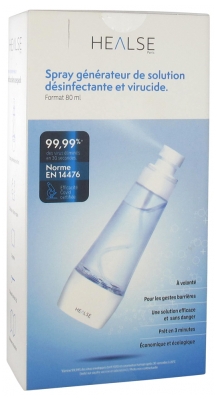 Healse Spray Générateur de Solution Désinfectante et Virucide Format 80 ml