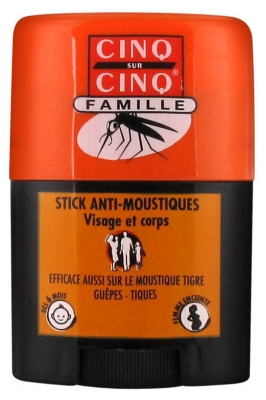 Cinq sur Cinq Famille Stick Anti-Moustiques Visage et Corps 20 ml