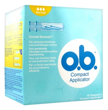 o.b. Compact Applicator 16 Normal Tampons