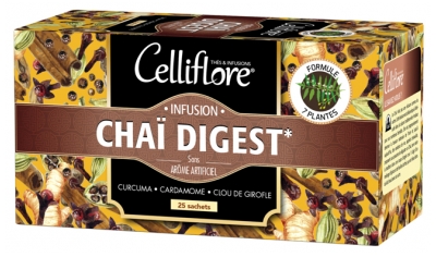 Celliflore Infuzie Chai Digest cu 7 Plante 25 Plicuri