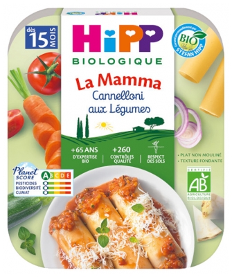HiPP La Mamma Cannelloni aux Légumes dès 15 Mois Bio 250 g