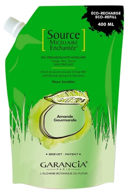 Garancia Source Mizellen- Enchantée - Mizellen-Reinigungswasser mit Mandelduft, Eco-Nachfüllung 400 ml