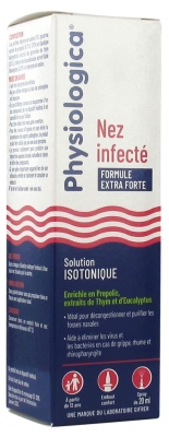 Gifrer Physiologica Solution Isotonique Nez Infecté Formule Extra Forte Spray 20 ml