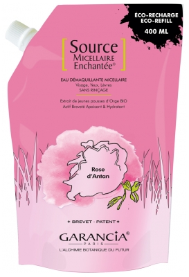 Garancia Source Micellaire Enchantée Eau Démaquillante Micellaire Rose d'Antan Éco-Recharge 400 ml