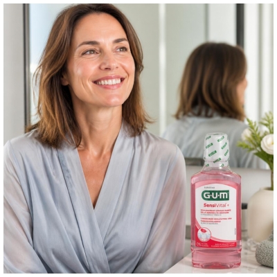 GUM Sensivital+ Bain de Bouche Fluoré 300 ml