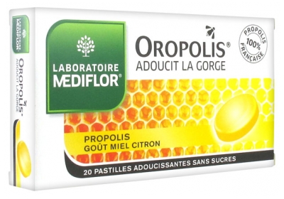 Médiflor Oropolis Softening Lozenges for the Throat 20 Lozenges - Taste: Honey-Lemon