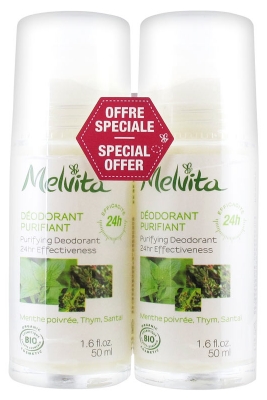 Melvita Purifying Deodorant Organic 2 x 50ml