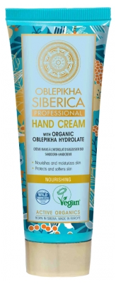 Natura Siberica Oblepikha Nourrissant Crème pour les Mains à l'Hydrolat d'Argousier Bio 75 ml