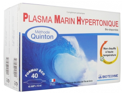Biotechnie Plasma Marin Hypertonique Action 20 Jours 40 Ampoules