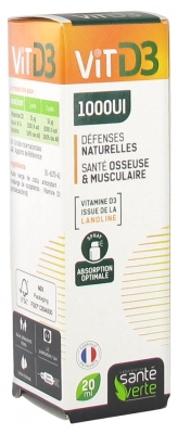 Santé Verte Vit D3 1000UI 20 ml