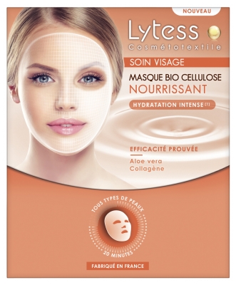 Lytess Cosmétotextile Soin Visage Masque Bio Cellulose Nourrissant