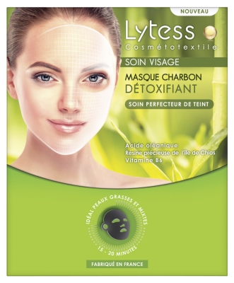 Lytess Cosmétotextile Soin Visage Masque Charbon Détoxifiant