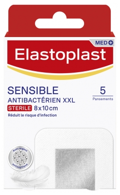 Elastoplast Pansement Sensible Antibactérien XXL Stérile 5 Pansements
