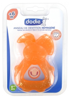 Dodie Refrigerated Teething Ring 6 Months and + - Colour: Orange