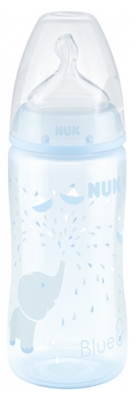 NUK First Choice + Rose & Blue Biberon Silicone 300 ml 0-6 Mois