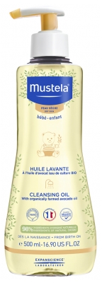 Mustela Olio Detergente per Neonati e Bambini, Pelle Secca 500 ml