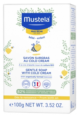 Mustela Oljnato milo s Hranilno-zaščitno hladilno kremo 100 g