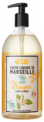 MKL Green Nature Savon Liquide de Marseille Fleur d'Oranger Bio 1 L