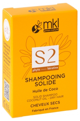 MKL Green Nature Shampoing Solide Huile de Coco Cheveux Secs 65 g