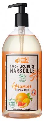 MKL Green Nature Savon Liquide de Marseille Agrumes Bio 1 L