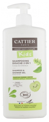Cattier Champú de Ducha 2en1 Para Niños con Aroma a Manzana Verde Ecológica 500 ml