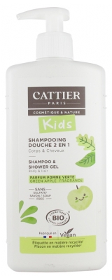 Cattier Kids 2in1 Shampoo Doccia Biologico al Profumo di Mela Verde 500 ml