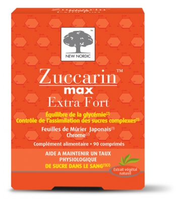 New Nordic Zuccarin Max Extra Fort 90 Comprimés