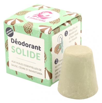 Lamazuna Deodorante Solido con oli Essenziali Biologici di Salvia, Cedro e Ravintsara 30 ml