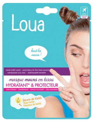 Loua Masque Mains en Tissu Hydratant & Protecteur 1 Paire 14 ml