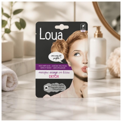 Masca Textilă Detox pentru Față Loua 23 ml