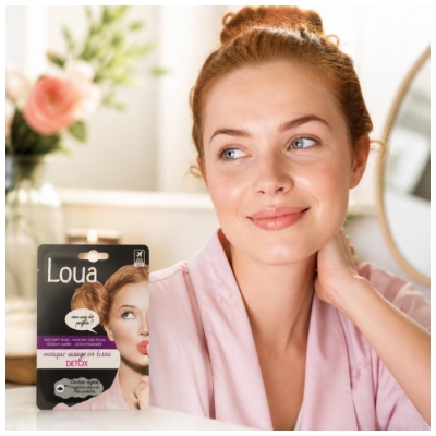 Masca Textilă Detox pentru Față Loua 23 ml