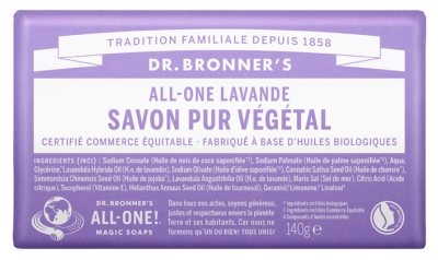 Dr Bronner's All-One Pure Plant Soap 140 g - Zapach: Lawenda